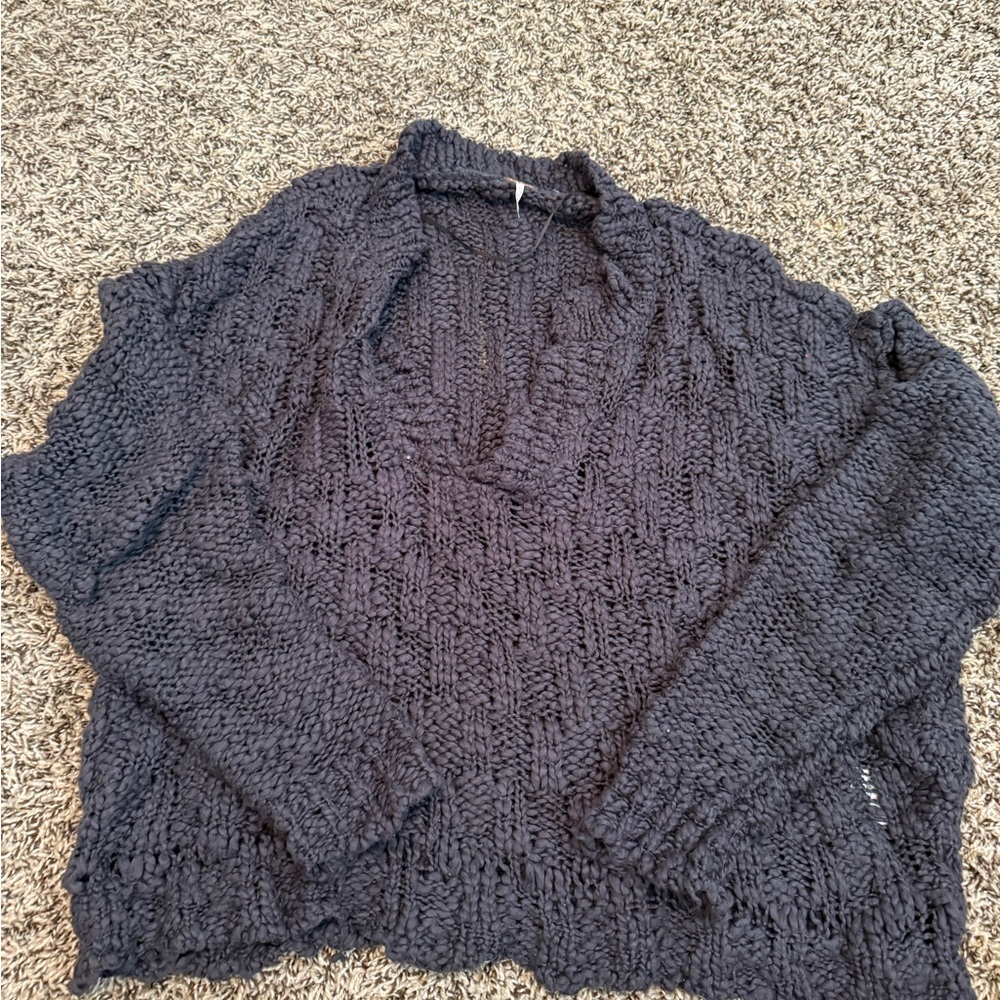 Cozy Knit Women's Sweater - navy